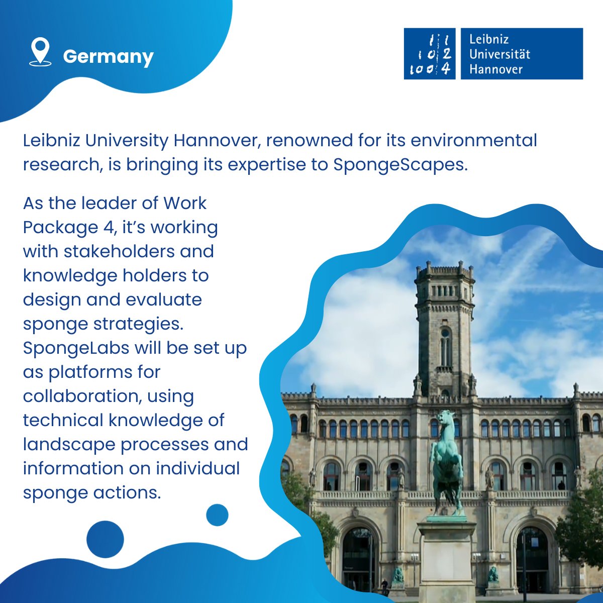 🌐 #SpongeScapes features <a href="/UniHannover/">Leibniz Uni Hannover</a>. Their research is shaping sustainable landscapes in Europe. Visit: lnkd.in/e-M5Gefe 
#LUH #SpongeScapes #Partners