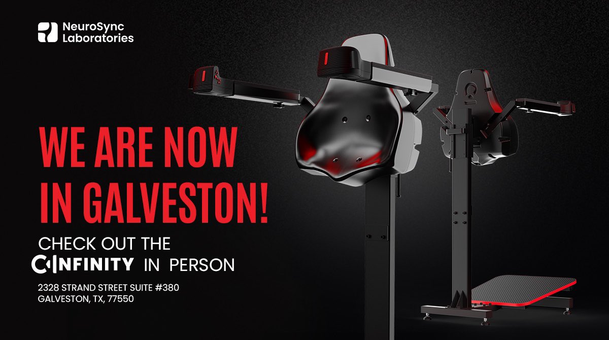 neurosyncvr's tweet image. BIG NEWS!

WE OPENED OUR VERY FIRST VR ROOM IN THE WORLD!
C-INFINITY IN GALVESTON: 2328 STRAND STREET SUITE #380
GALVESTON, TX, 77550

#cinfinity #vrroom #galveston #texas