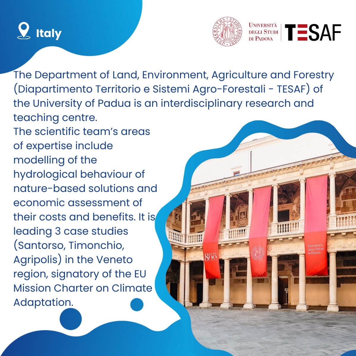 🌐Focus on <a href="/UniPadova/">Università di Padova</a> in #SpongeScapes. Dive deeper: spongescapes.eu 
#UniPadova #SpongeScapes #Partners