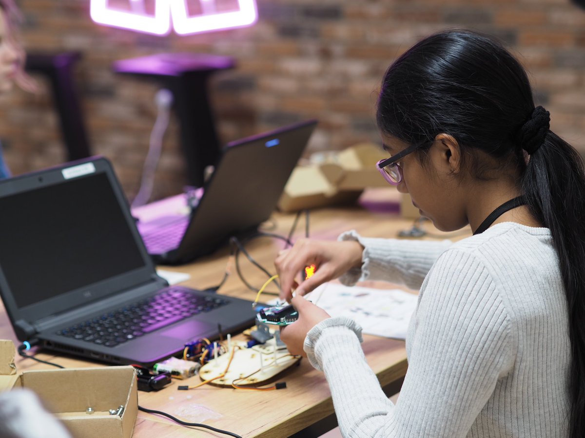 girlsintocoding's tweet photo. Here at Girls Into Coding, we’re delighted🌟 with this comment from @WCITLivery 
: “We love funding initiatives such as Girls Into Coding because they have such an immediate, visible impact in fostering interest and confidence in tech at a young age. Our hope is that many of the girls who took part in these workshops go on to study computer sciences and ultimately boost the tech workforce of tomorrow.”🚀.

With only one-fifth of the tech workforce made up of women, we’re proud to encourage the #WomenInTech of tomorrow. 🦾 

#WomenInTech #WomenInEngineering #Tech #coding #Engineering