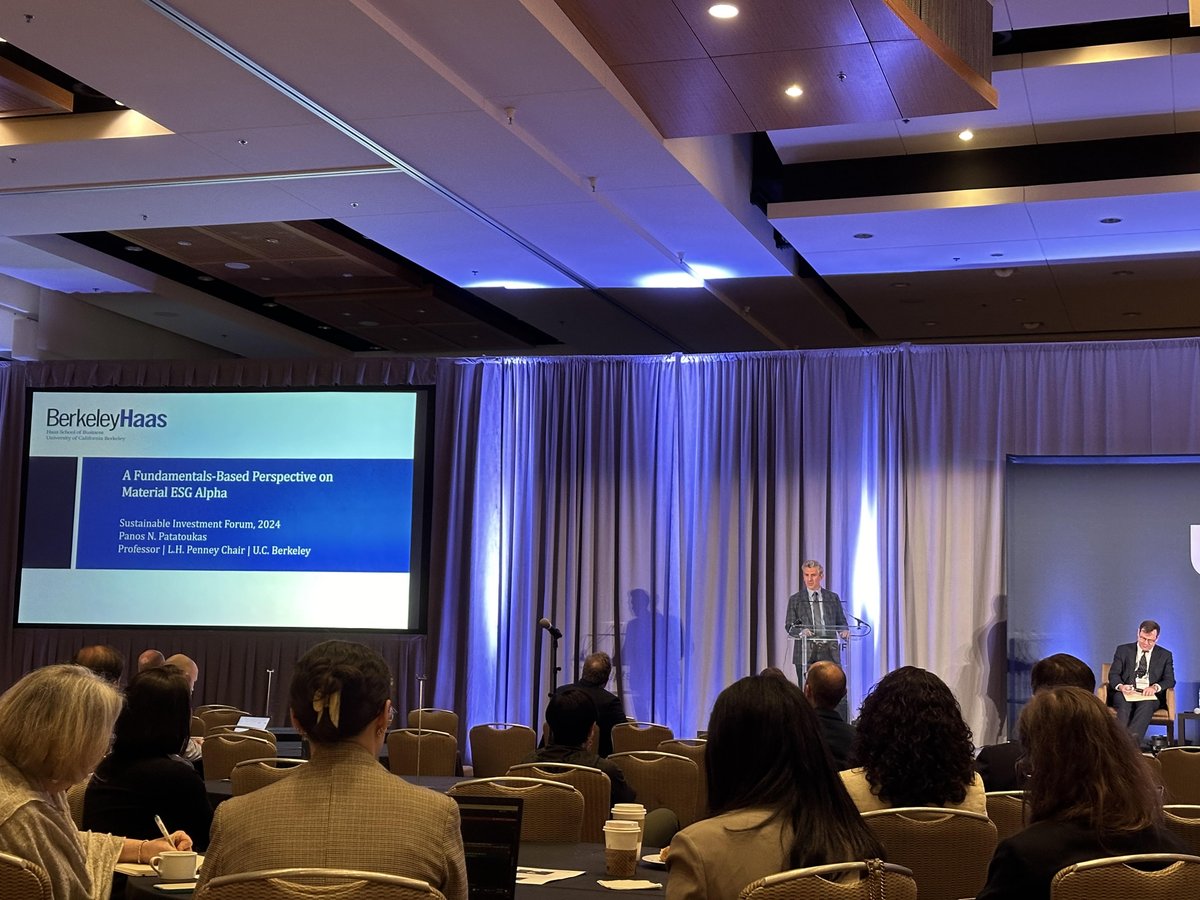 Our Faculty Co-Director, <a href="/CalPanos/">Panos N. Patatoukas</a> , is presenting on Material ESG Alpha at the <a href="/US_SIF/">US SIF</a> conference in Chicago.