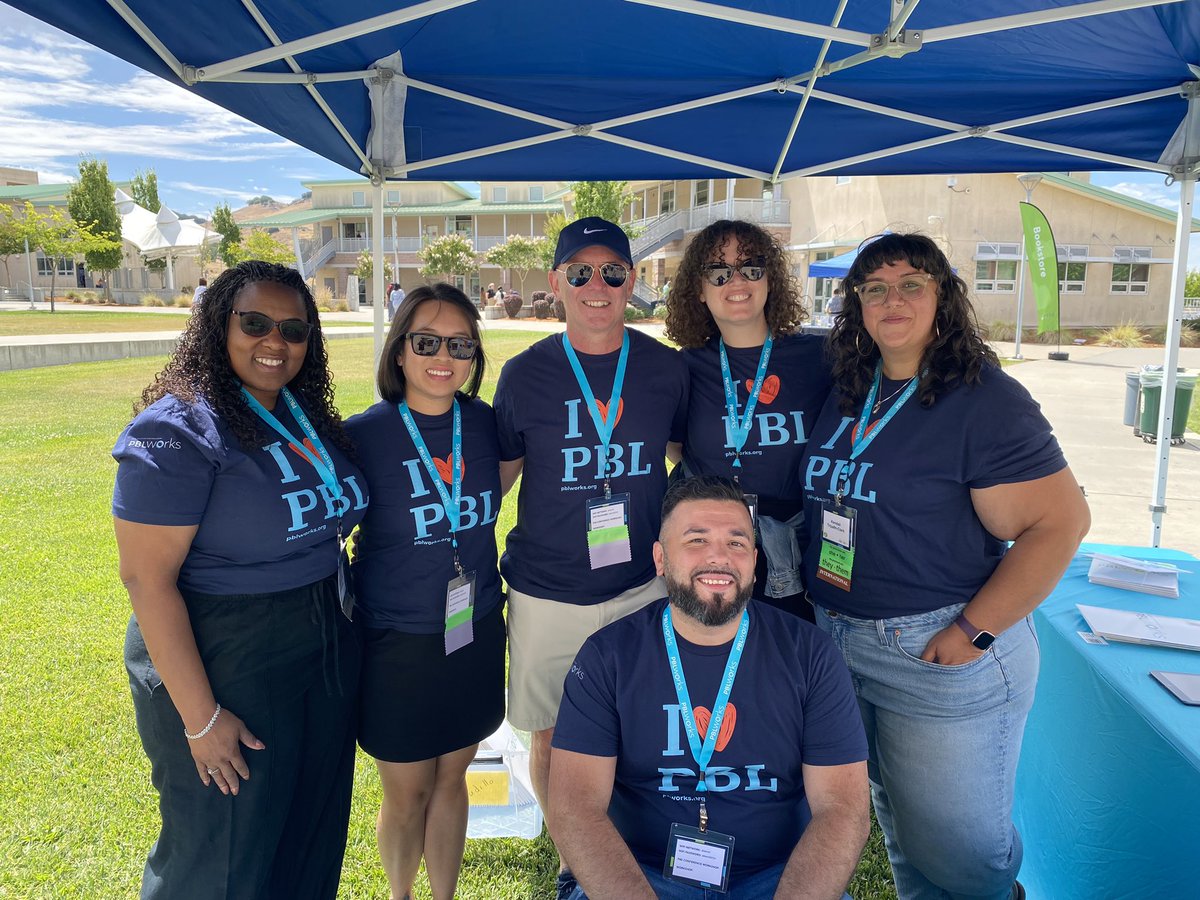 The <a href="/PBLWorks/">PBLWorks</a> Schools and District services team at #PBLWorld is spreading the love for PBL!