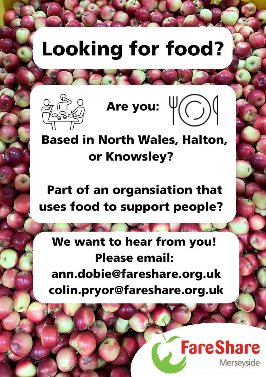 FareShare Merseyside (@fmerseyside) on Twitter photo We are recruiting for new Community Food Members in North Wales, Halton, and Knowsley! Please reach out if you have any questions, and please share! We are recruiting for new Community Food Members in North Wales, Halton, and Knowsley! Please reach out if you have any questions, and please share!