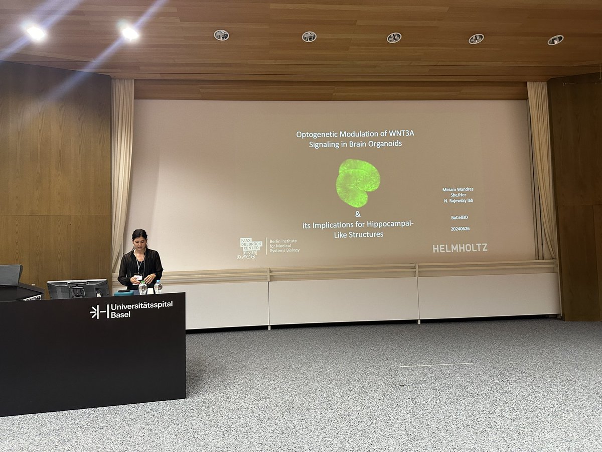 BaCell3D (@bacell3d) on Twitter photo Last selected talk! We are almost at the end with Miriam Wandres from <a href="/MDC_Berlin/">Max Delbrück Center</a> <a href="/N_Rajewsky/">Nikolaus Rajewsky</a> lab talking about optogenetic stimulation and light induced patterning of brain organoids to study hippocampus development Last selected talk! We are almost at the end with Miriam Wandres from <a href="/MDC_Berlin/">Max Delbrück Center</a> <a href="/N_Rajewsky/">Nikolaus Rajewsky</a> lab talking about optogenetic stimulation and light induced patterning of brain organoids to study hippocampus development