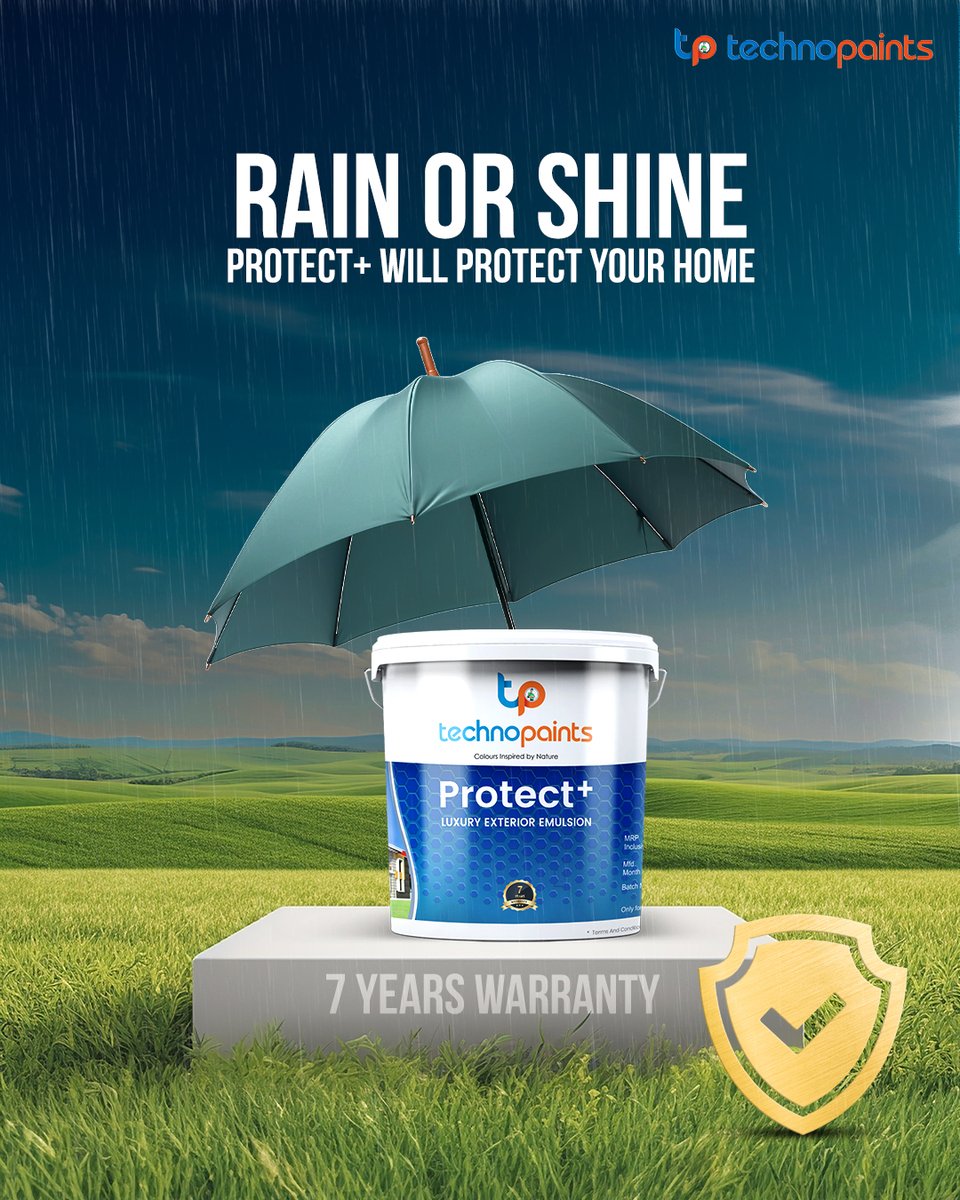 TechnopaintsS's tweet image. Rain or Shine
Protect+ will protect your home
#technopaints #protectplus #paint #RainOrShine #homeprotection

technopaints.in