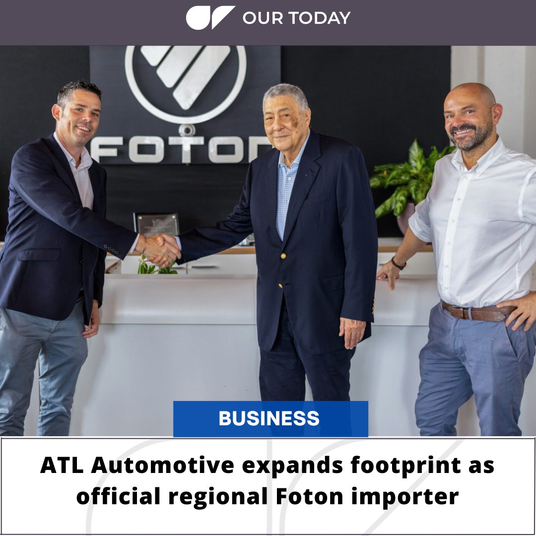 ATL Automotive expands footprint as official regional Foton importer.

Visit the website to read more:
bit.ly/3KY19oT

Photo: Contributed

Follow us:⁠
Facebook: facebook.com/our.today.news⁠
YouTube: OurToday⁠
X: Our_Today_News⁠
IG: <a href="/our/">DaniEL</a>.today

#OTBusiness <a href="/atlautomotive/">ATL Automotive</a>