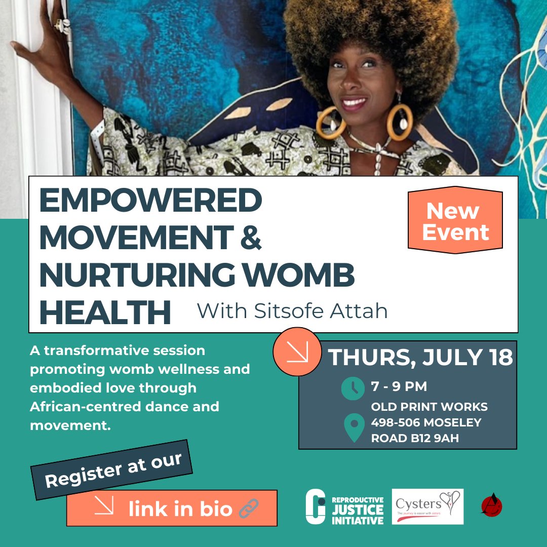 ⭐️NEW EVENT ALERT⭐️

Join Sitsofe Attah for a transformative session dedicated to promoting womb wellness and embodied love through African-centred dance and movement. The session is designed to empower and connect us to our embodied support systems and our community.
