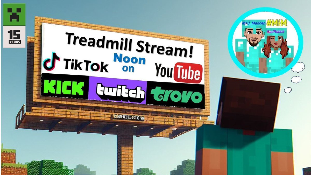 MAJ_Madden's tweet photo. Gotta get outta here!
#TreadmillStream today might be me trying to find my way out of the #TrialChamber i'm in!!  Join us for the #LunchtimeStream around 12 Noon(ish) E.S.T. (Channels in profile)

#MiM @Minecraft #Xbox @DivergenceSMP https://t.co/g1mjiZBVIy