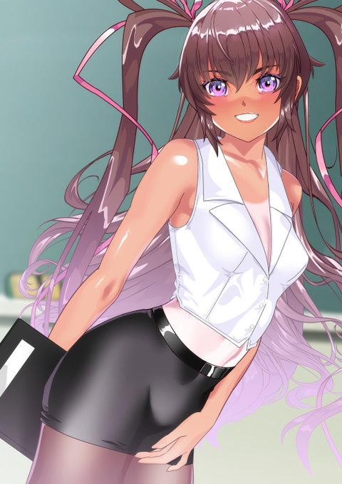 おはようございます❤(#^.^#)
教師Y豚ちゃんだよ❣❣
出席を取りまぁ～す❤
#対魔忍ユキカゼ 
#先生 