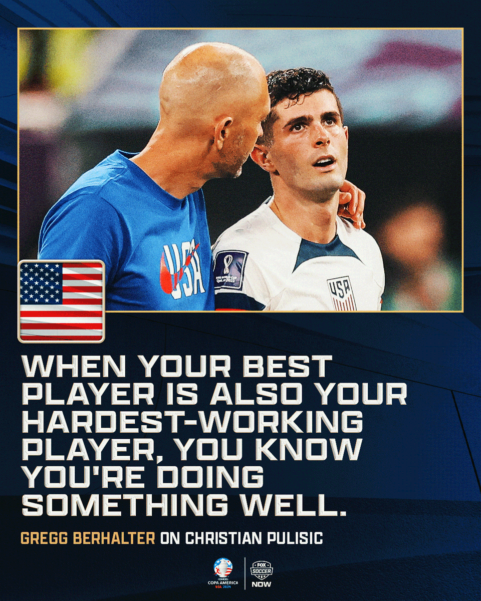 FOXSoccer's tweet photo. Nothing but the highest praise from Gregg Berhalter to Christian Pulisic 🇺🇸👏 https://t.co/Ac3cA5r3Gm