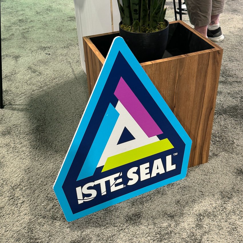 Instructure's tweet image. Proud to have our #ISTESeal at our booth #1610 at #ISTELive! @ISTEofficial