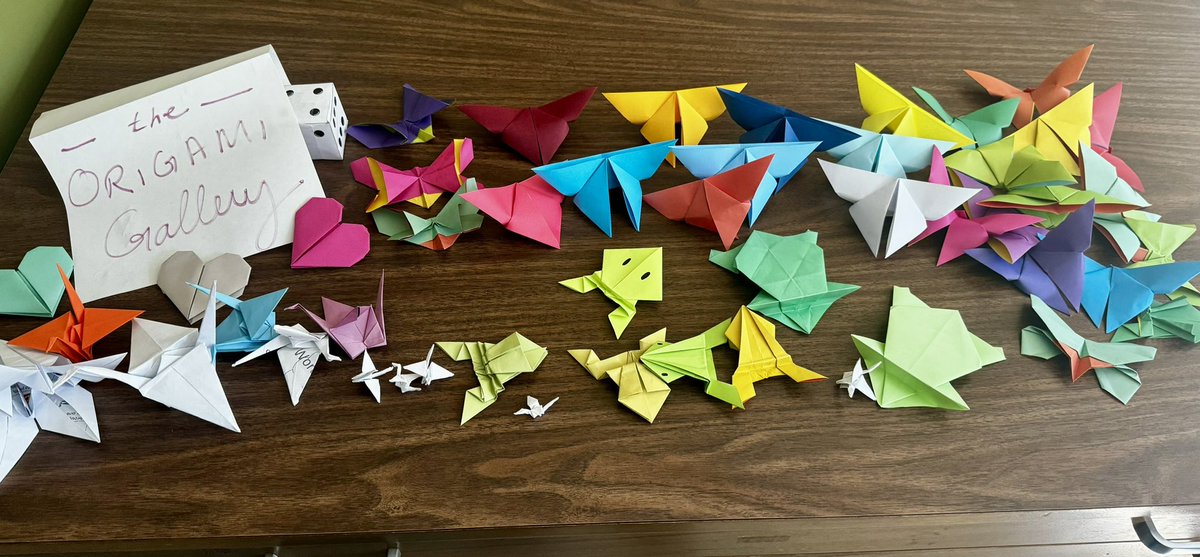 Faculty of Ed Students are creative - June saw the creation of an “origami gallery” by learners in my #tesol sections