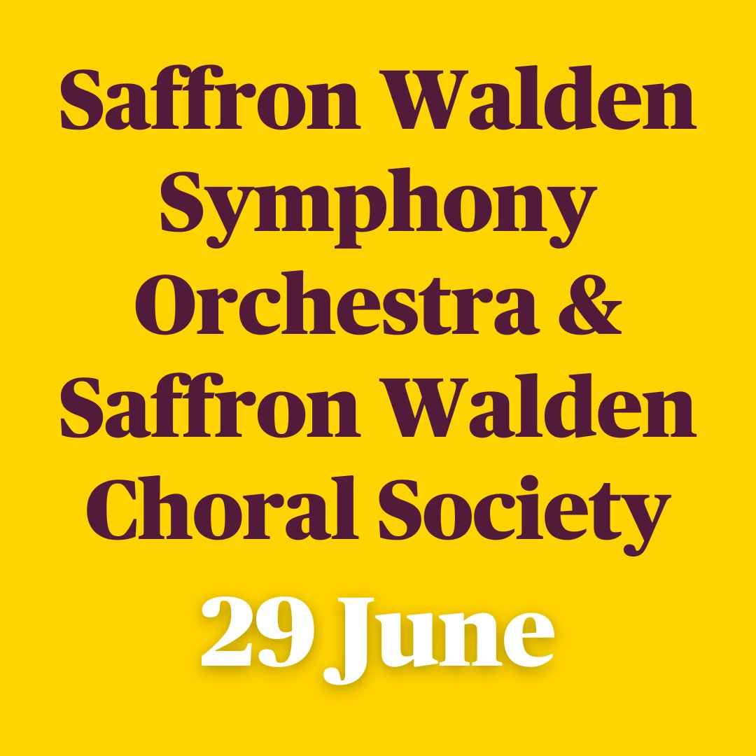 Sat 29 June...

Saffron Walden's own Choral Society and Symphony Orchestra join forces with an exciting Anglo-French programme 🎶

❗Book Now❗Link below⬇️
ow.ly/oFeA50Sq2Sw

 #SaffronWaldenChoralSociety #SaffronWaldenSymphonyOrchestra #AngloFrenchMusic
