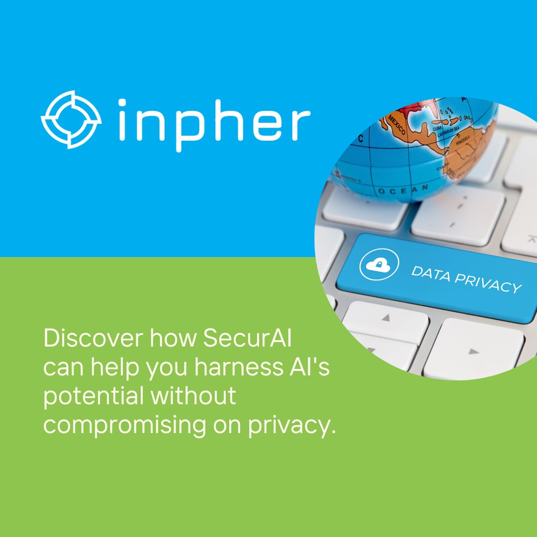 inpher (@inpher_io) on Twitter photo Discover how SecurAI can help you harness AI's potential without compromising on privacy.
hubs.li/Q02Dbtb30
#AI #Privacy #SecurAI #Innovation #TechSafety #DataSecurity Discover how SecurAI can help you harness AI's potential without compromising on privacy.
hubs.li/Q02Dbtb30
#AI #Privacy #SecurAI #Innovation #TechSafety #DataSecurity