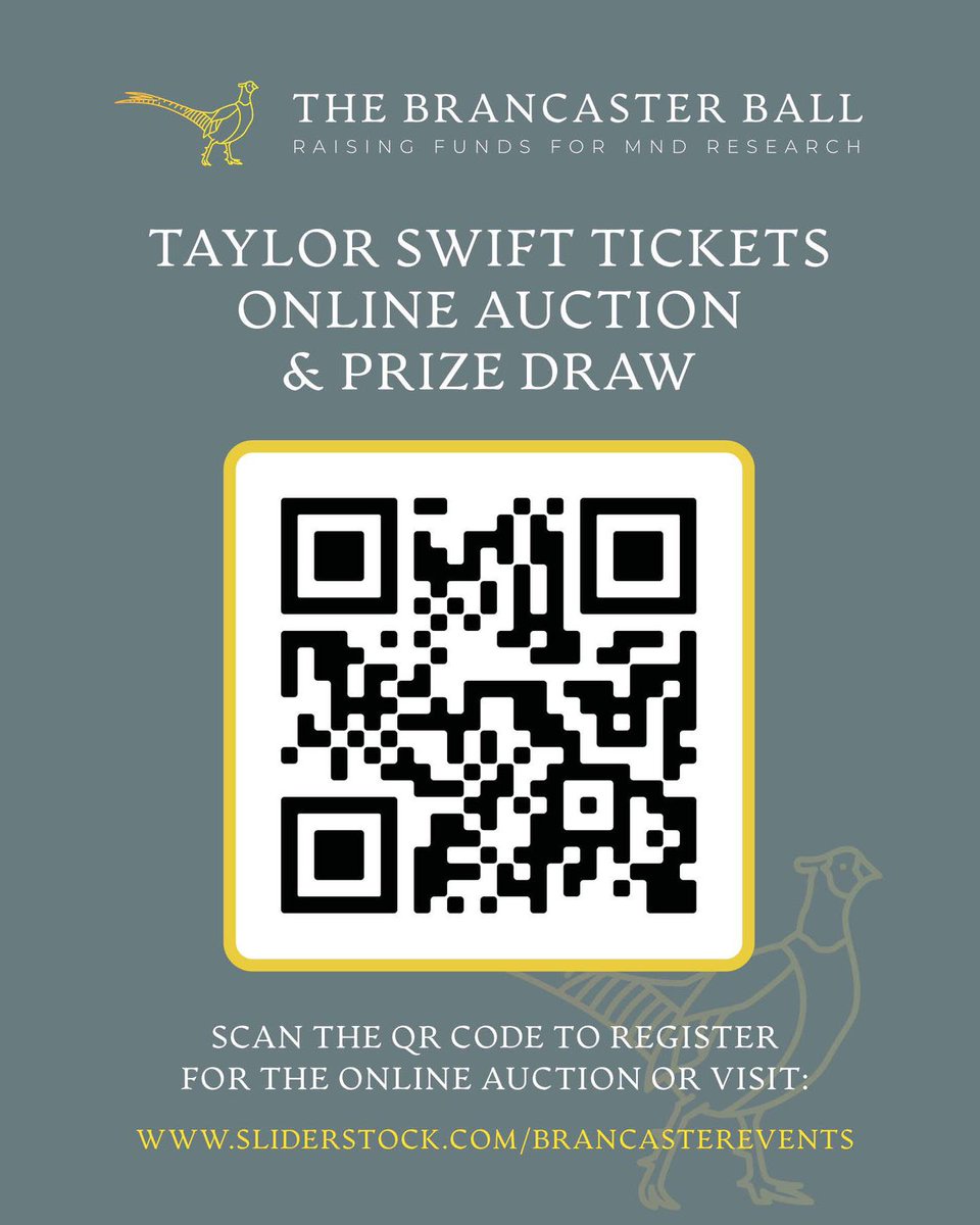 BrancasterBall's tweet photo. 🚨CALLING ALL #SWIFTIES! 🚨

You have a chance to go and see @taylorswift13 on the *SOLD OUT* #ErasTour, AND help fight #MND!  We have:  • 4 x ‘Club Wembley’ seats for AUCTION • 2 x ‘Club Wembley’ seats to RAFFLE 
Click here to enter: https://t.co/H9NaHFNKMu

1/5 https://t.co/nOxNmV3ypY