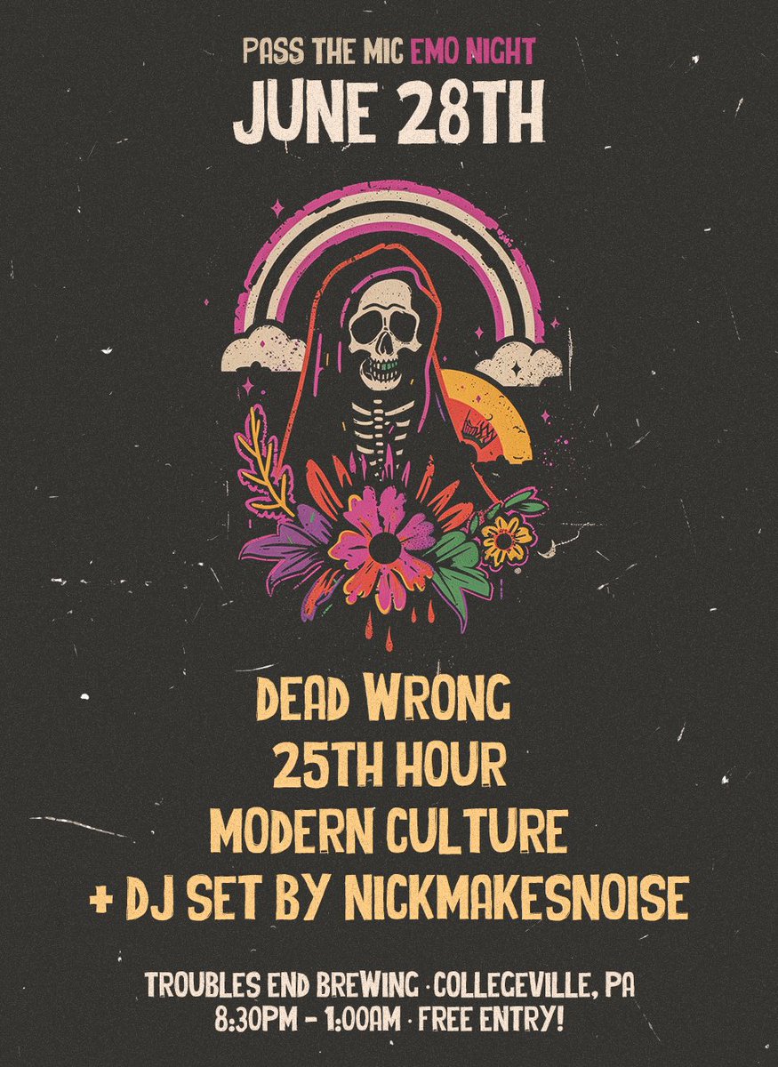 We got an absolute heater this Friday with the homies. Really pumped to finally play these songs live. Come hang, it’s a free show 🤘🏻