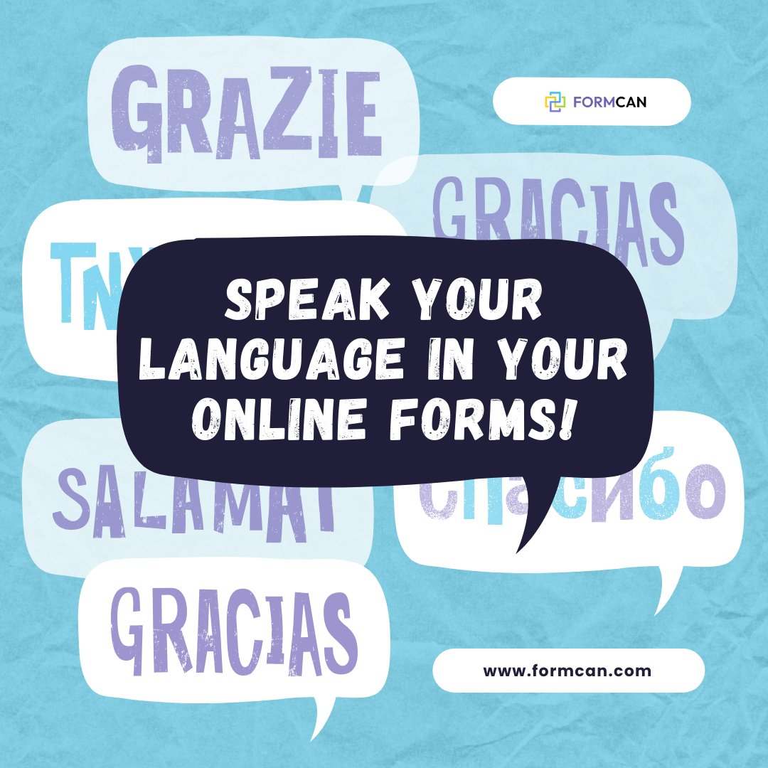 FormCanApp's tweet image. Speak your language with FormCan! Now supporting multiple languages, you can build forms that align perfectly with your audience&apos;s preferred lingo. 🌍✨ 

Try it out today and make your forms more inclusive and accessible!
bit.ly/3wrb16L

#FormCan #Multilingual #NoCode