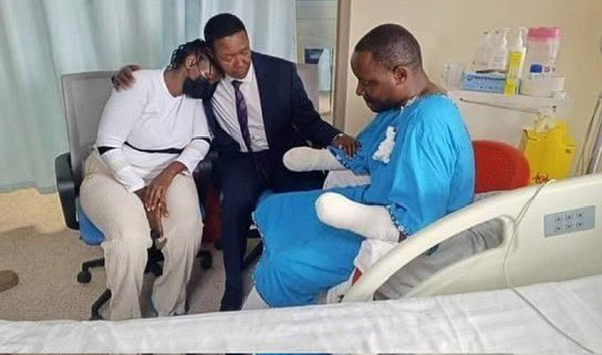 Harmless12345's tweet image. So, what about this police officer that lost both hands while trying to tear gas the protesters?