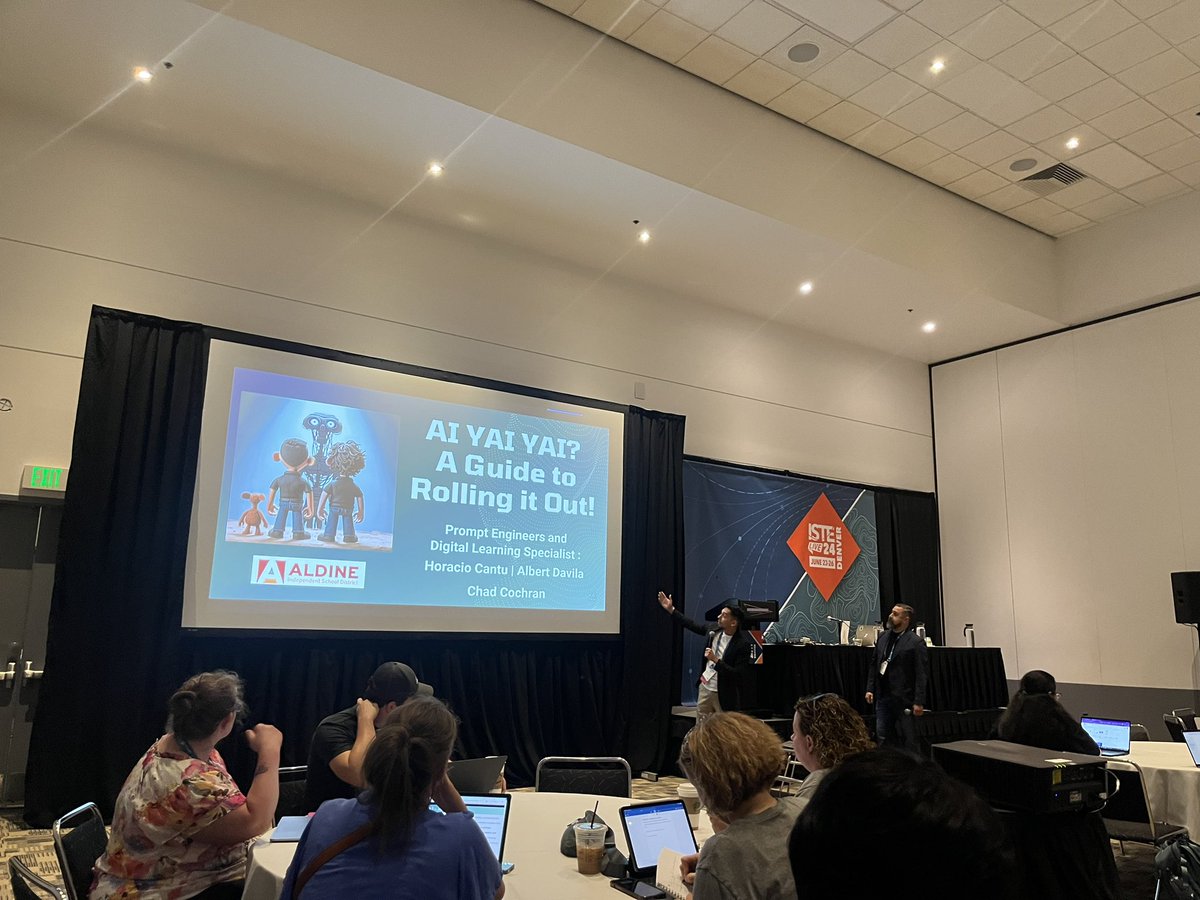 Lindsey Wise, Ed.D. (@drlindseywise) on Twitter photo <a href="/AldineISD/">Aldine ISD</a>โs own Horacio Cantu and Albert Davila presenting AI YAI YAI? A Guide to Rolling it Out! at #ISTELive2024 <a href="/AldineISD/">Aldine ISD</a>โs own Horacio Cantu and Albert Davila presenting AI YAI YAI? A Guide to Rolling it Out! at #ISTELive2024