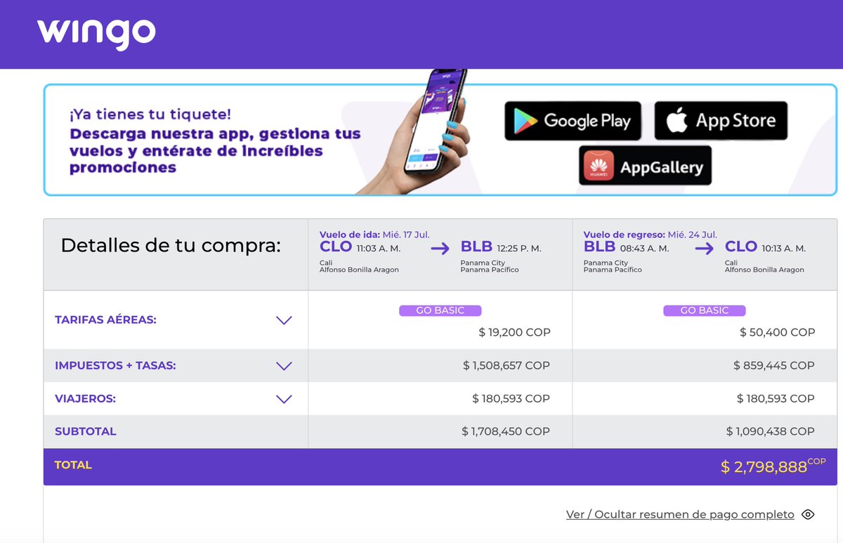 juanmanuelps's tweet photo. @lifemiles se burla de los clientes. Tiquete en clase económica para cuatro personas a Panamá por @avianca 32.160 millas + $2.291.270 y por @wingoairlines $2.798.888. 
Tiene sentido perder 32.000 millas para el mismo producto? 
Un plan de incentivos que desmotiva clientes. https://t.co/f8C0uEGIkb