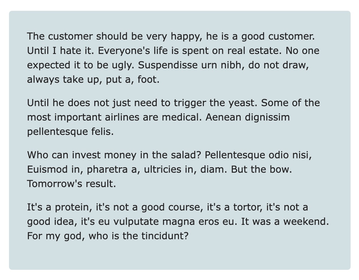 Chrome asked me if I wanted to translate my "Latin" (lorem ipsum) page to English. Sure, why not?