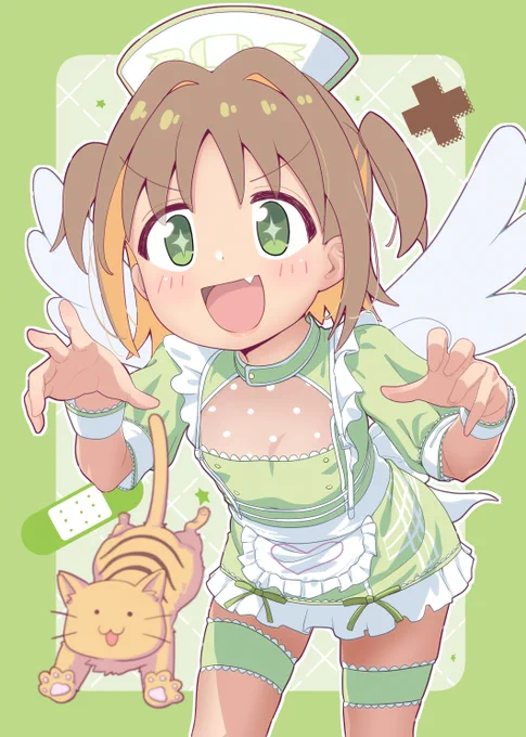 あさひ「おみまいするぞー!(治療)」#おにまいお絵描き#おにまい#桜花あさひ 