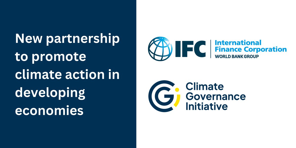 We are partnering with the <a href="/IFC_org/">IFC</a> to improve #ClimateGovernance in emerging markets &amp; developing economies. Together, we aim to support companies in developing strong governance processes to effectively manage climate risks. Read more: bit.ly/3zkmk1K 

#LCAW2024