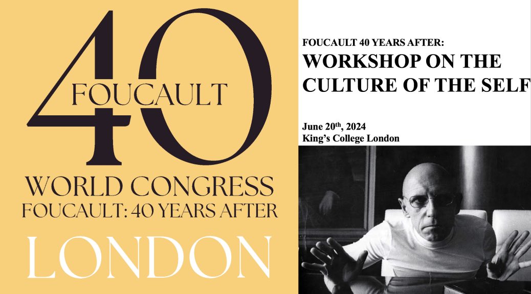 Head over to our blog to read “Reflections on Foucault, 40 Years After,” where doctoral researcher Alexander Giesen reflects on Michel Foucault’s legacy and the “Workshop on the Culture of the Self” held last week at King’s.

blogs.kcl.ac.uk/english/2024/0…