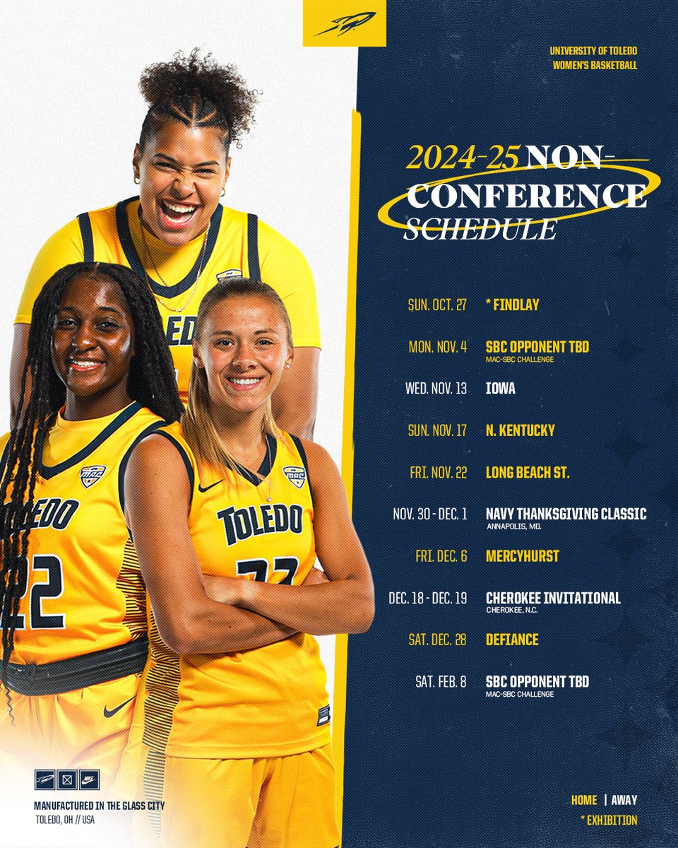 Looking forward to some big plans 👀

The 𝟮𝟬𝟮𝟰-𝟮𝟱 𝗡𝗢𝗡-𝗖𝗢𝗡𝗙𝗘𝗥𝗘𝗡𝗖𝗘 𝗦𝗖𝗛𝗘𝗗𝗨𝗟𝗘 is here! The season begins Nov. 4 at Savage Arena! 📅

📰 bit.ly/4eyyXq9

#TeamToledo