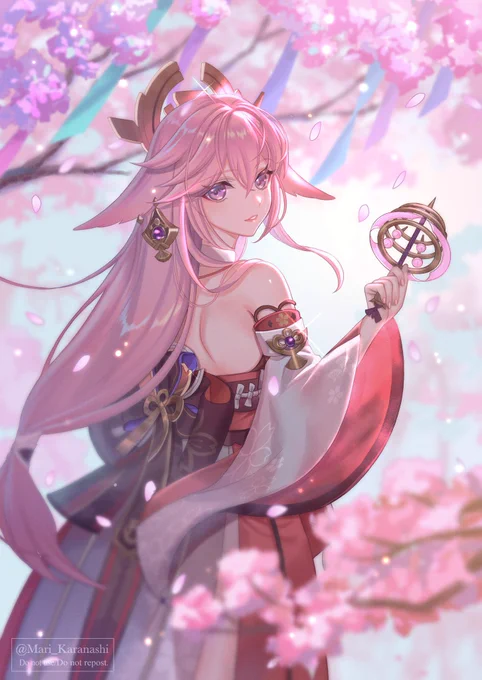 八重さまお誕生日おめでとう〜!!自由奔放な八重さま大好きです#八重神子生誕祭2024 #YaeMiko #GenshinImpact 