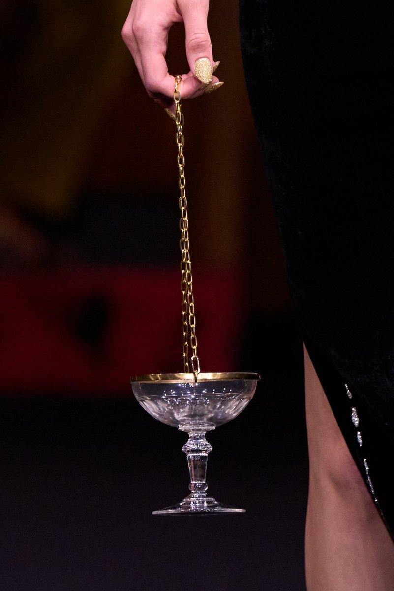 Champagne coupes bags at Alexis Mabille Fall Winter 2024