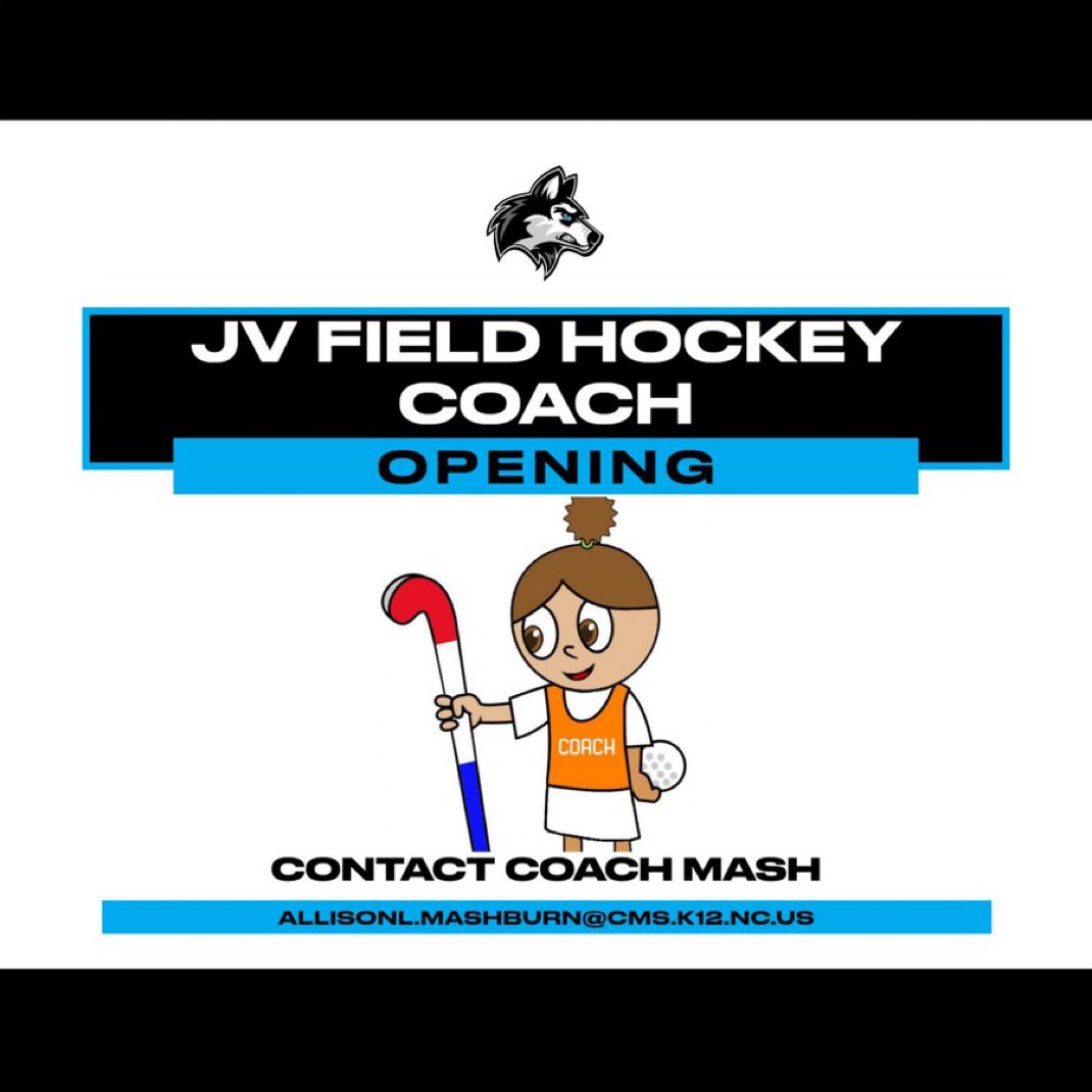 Hough Field Hockey (@houghfh) on Twitter photo Coaching Opportunity: JV Head Coach
If interested, contact Coach Mash. <a href="/HoughAthletics/">Hough HS Athletics</a> Coaching Opportunity: JV Head Coach
If interested, contact Coach Mash. <a href="/HoughAthletics/">Hough HS Athletics</a>