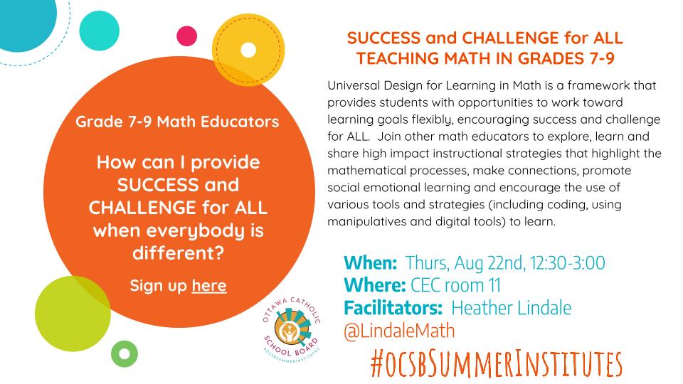 #ocsbMath
#ocsbSummerInstitutes