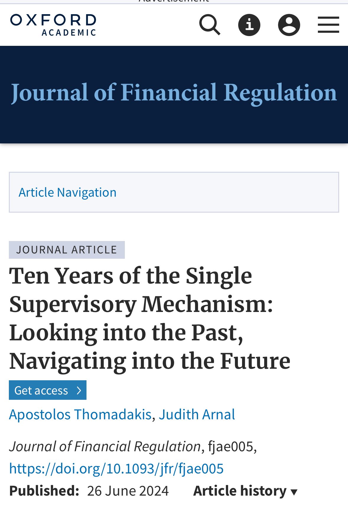 Judith Arnal on X: &ldquo;🥳Happy to share that the Journal of Financial 