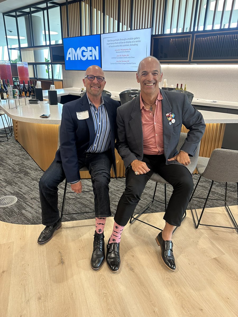 Welcome <a href="/bobbrooks/">bobbrooks</a> to the #PinkSocks tribe! Literally gifted him socks I was wearing at the event! 😳😂
Thank you <a href="/markbard/">Mark Bard</a> &amp; <a href="/Amgen/">Amgen 🧪🔬🧬</a> for putting on a #DHCSummit to discuss impact of #AI on #Pharma #Biotech #BioPharma
<a href="/nickisnpdx/">Nick Adkins</a> <a href="/alexbfair/">Alex Fair</a>