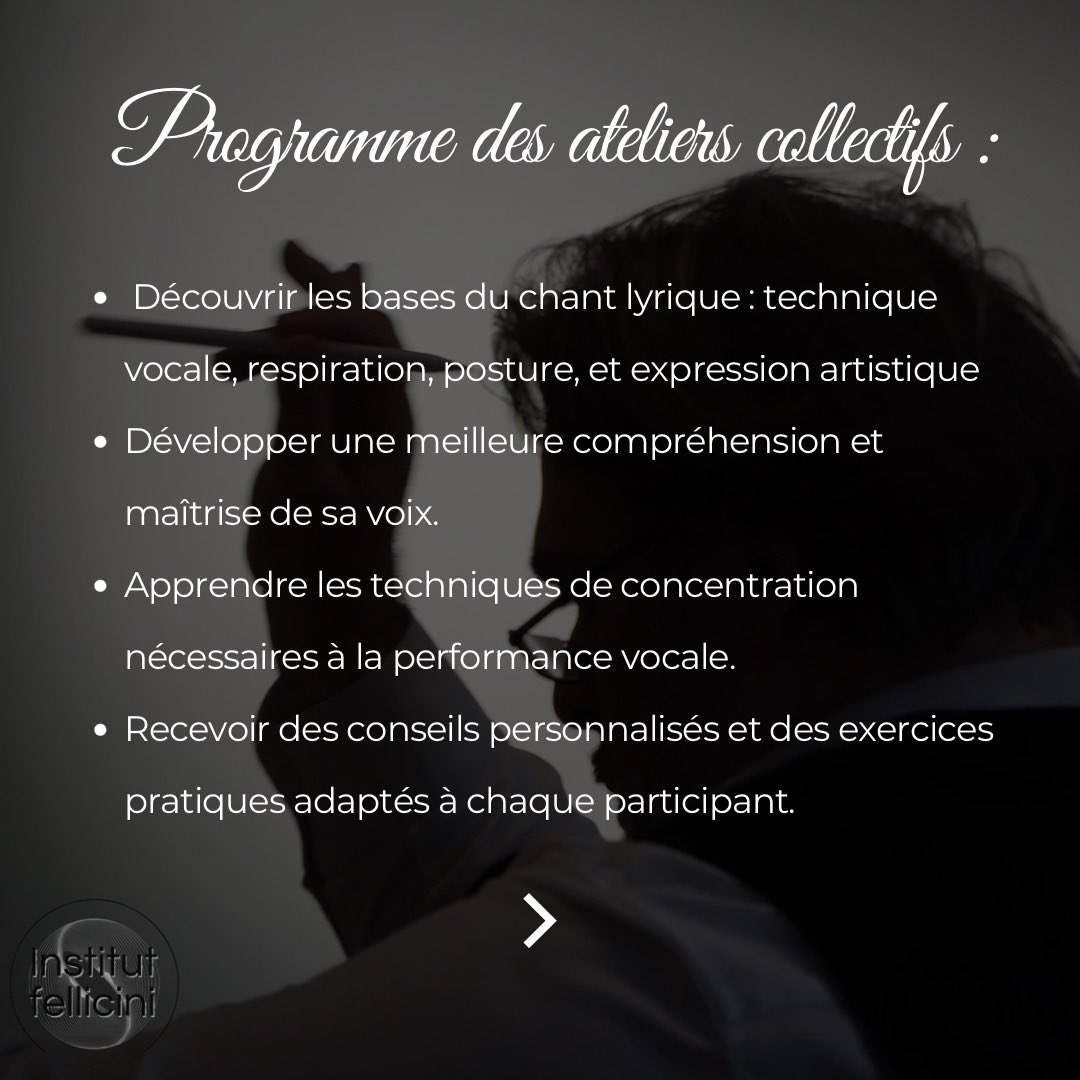 InFellicini's tweet photo. Pour plus d’informations, vous pouvez contacter Clémence au 06 76 73 25 72, par email à l’adresse : contact@institut-fellicini.com ou en mp ! 
Rejoignez-nous pour une aventure musicale passionnante et développez votre talent avec Cyrille Serio ! 🎶
#techniquevocal #Chant #paris https://t.co/Qr0854Rww4