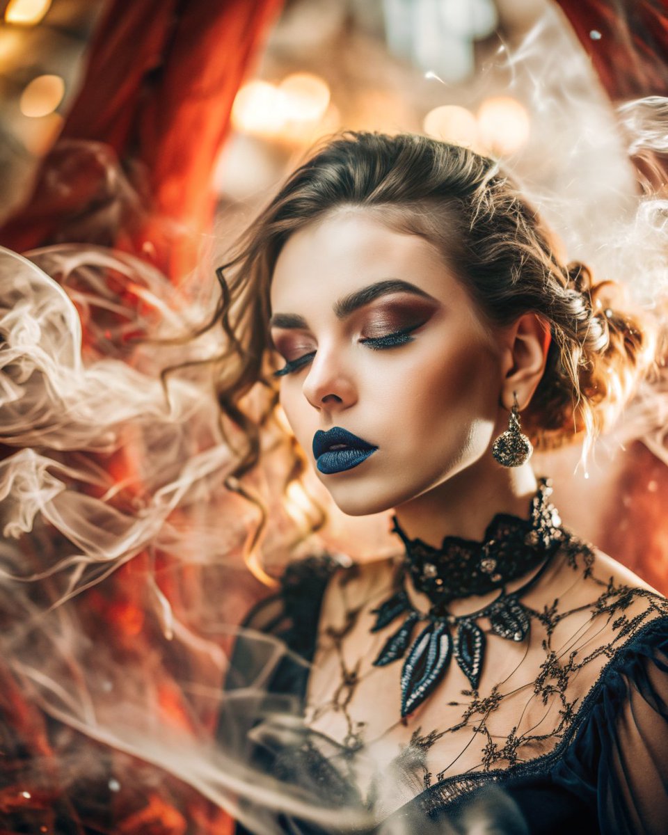 SpicedPepperAI's tweet photo. #aiart #serene #gothic #blue #black #elegant https://t.co/X9o3aphhOc