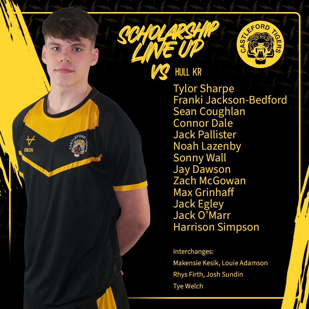 🎓 Here's how our Scholars line up tonight!

Good luck fellas!

Follow the game on <a href="/CTRLFCGameHub/">Castleford Tigers Match Hub</a> from 7!

#COYF