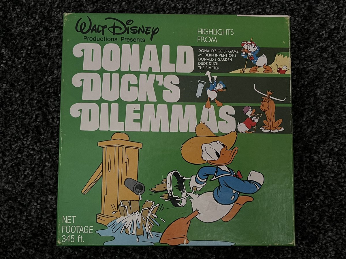 MagicalSchemes's tweet photo. Since he just turned 90 it’s only right that I added another Donald reel to my Super 8 collection. Disney on film never disappoints #Donald90 https://t.co/xHIryTv7rr