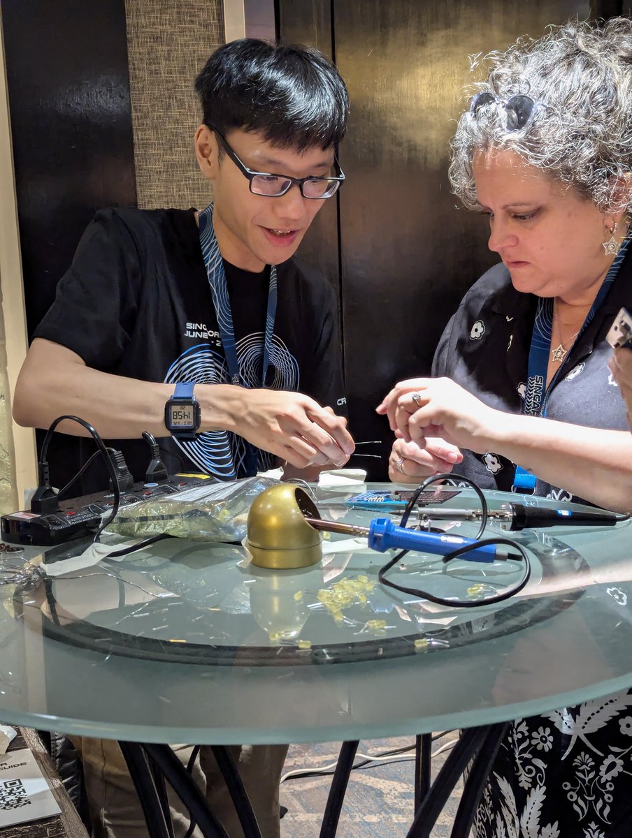 offbyoneconf's tweet image. Soldering on at the @offbyoneconf  Hardware Hacking Village run by the extraordinary ✨ team from  @starlabs_sg 
#HardwareHacking #GadgetGeek #hardwaresecurity