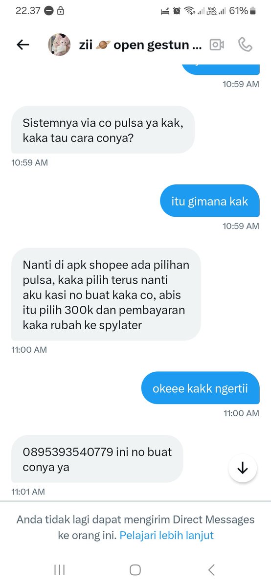najampriv3's tweet photo. SCAM GESTUN 
@bbluw_blue pls tuh uang gue butuh banget mau bayar kosan anjinkk lo seenaknya ngescam gue tunggu itikad baik lo gue bener bener lagi butuh banget sama duit itu anjinkkk, data diri lo udah gue pegang lo macem macem ya sama gw
0895393540779 
#scams #gestun #zonauang https://t.co/hAwStVLKFP