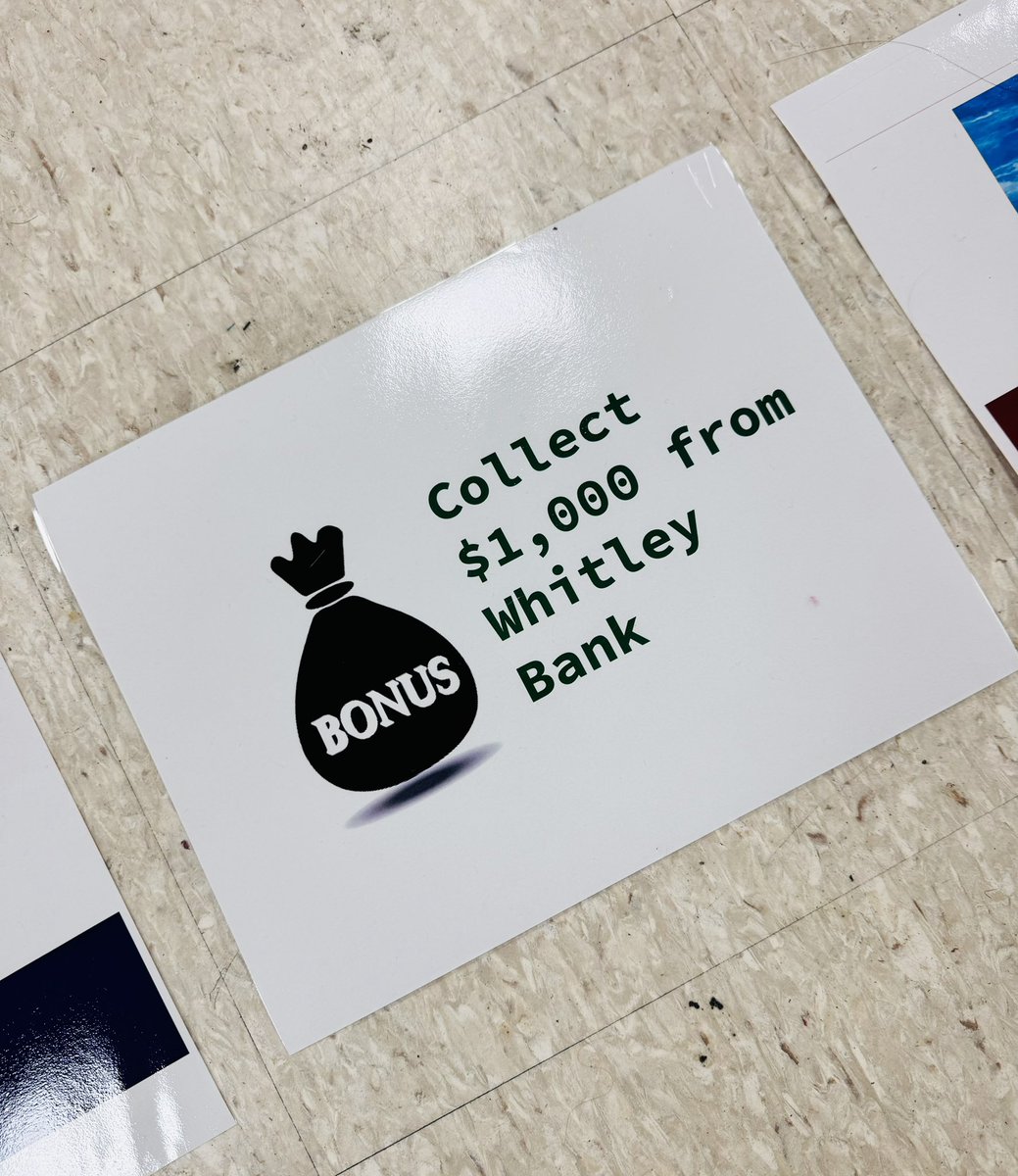 NdMccray's tweet photo. Loved how Ms. Whitley @AngelaW30607927 got creative for our financial literacy class. Using her version of Monopoly to teach students about planning and strategizing was genius. #BeMoreDoMore #Argentina @ShotwellMS_AISD @IB_MrsNelms @mejohnson324 @AldineISD https://t.co/42q2HGCbF8