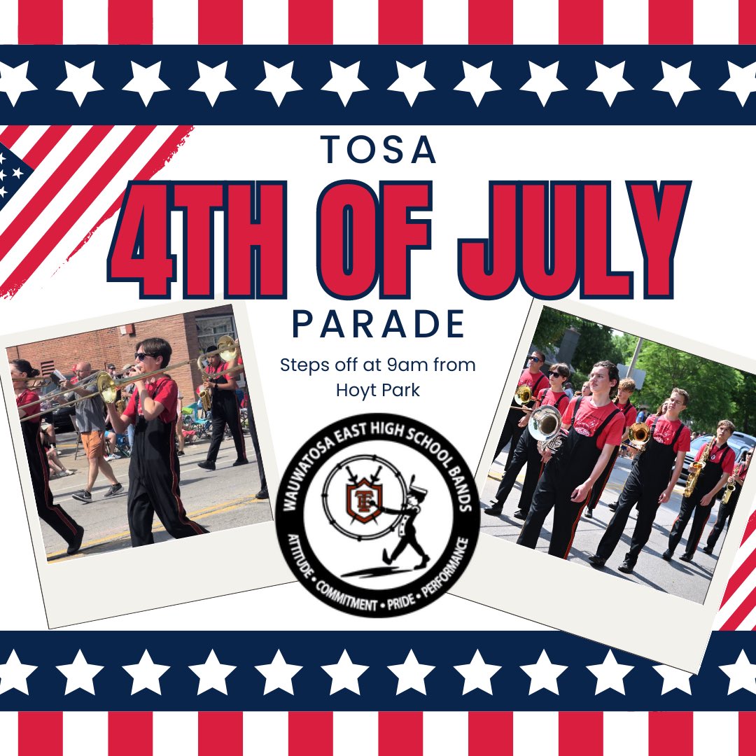 Tosa East RRB (@tosaeastrrb) on Twitter photo Don't miss the Tosa East Red Raider Marching Band in this years Tosa 4th of July Parade! #tosaeast #4thofJuly #parade #wauwatosa πΊπΈ<a href="/tosaschools/">Wauwatosa Schools</a> Don't miss the Tosa East Red Raider Marching Band in this years Tosa 4th of July Parade! #tosaeast #4thofJuly #parade #wauwatosa πΊπΈ<a href="/tosaschools/">Wauwatosa Schools</a>