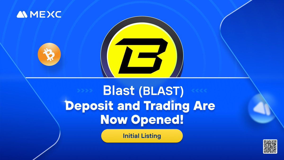 MEXC's tweet photo. 🚀Initial listing! 

$BLAST/USDT trading is now LIVE on #MEXC!

✅Deposit: Opened
 
Happy trading 👇
https://t.co/uXweMMmDpv https://t.co/mowp0cYjzQ