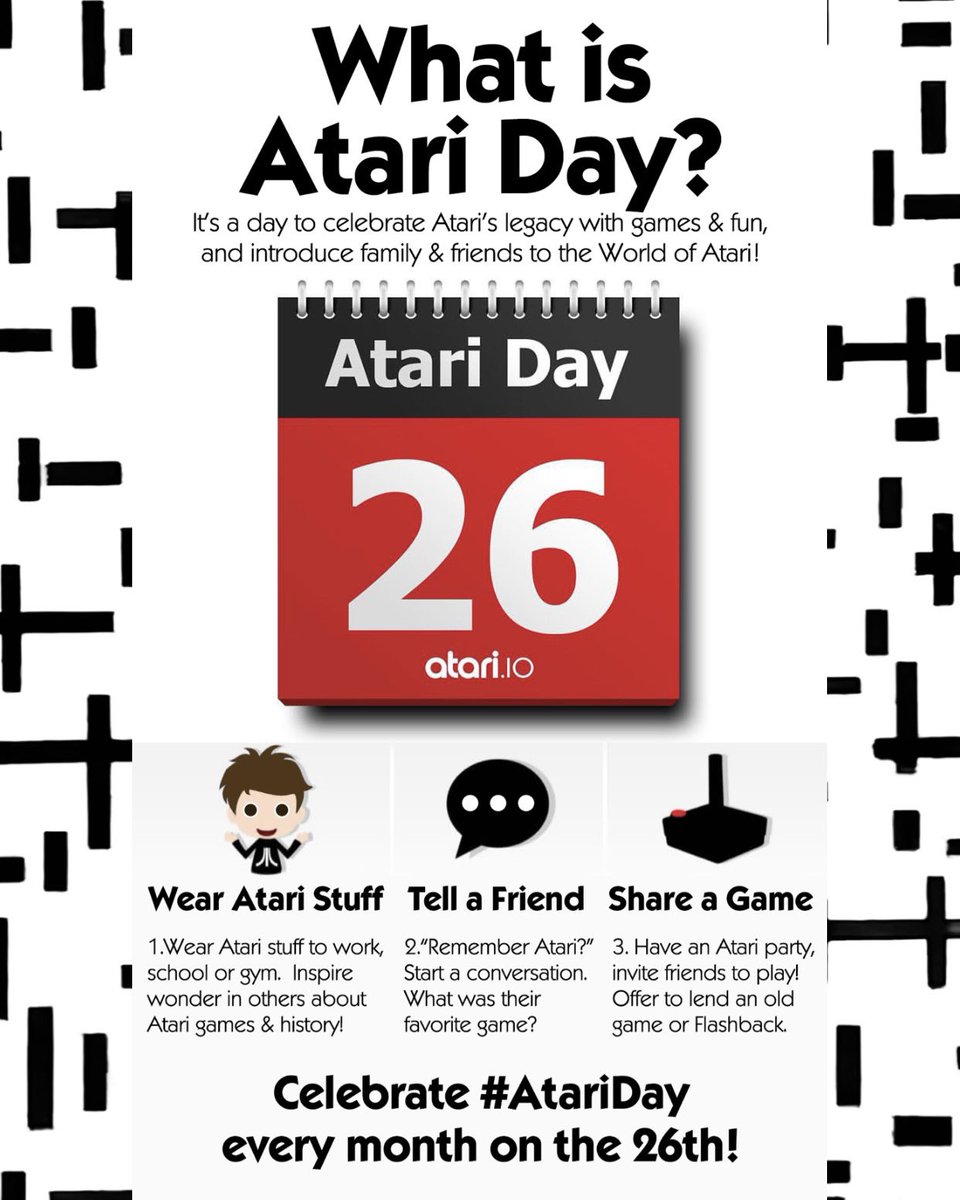 atariio's tweet photo. What is #AtariDay?
โข EVERYBODY can Play
โข Share The World of Atari w Friends & Family! https://t.co/0RC83YWCnh