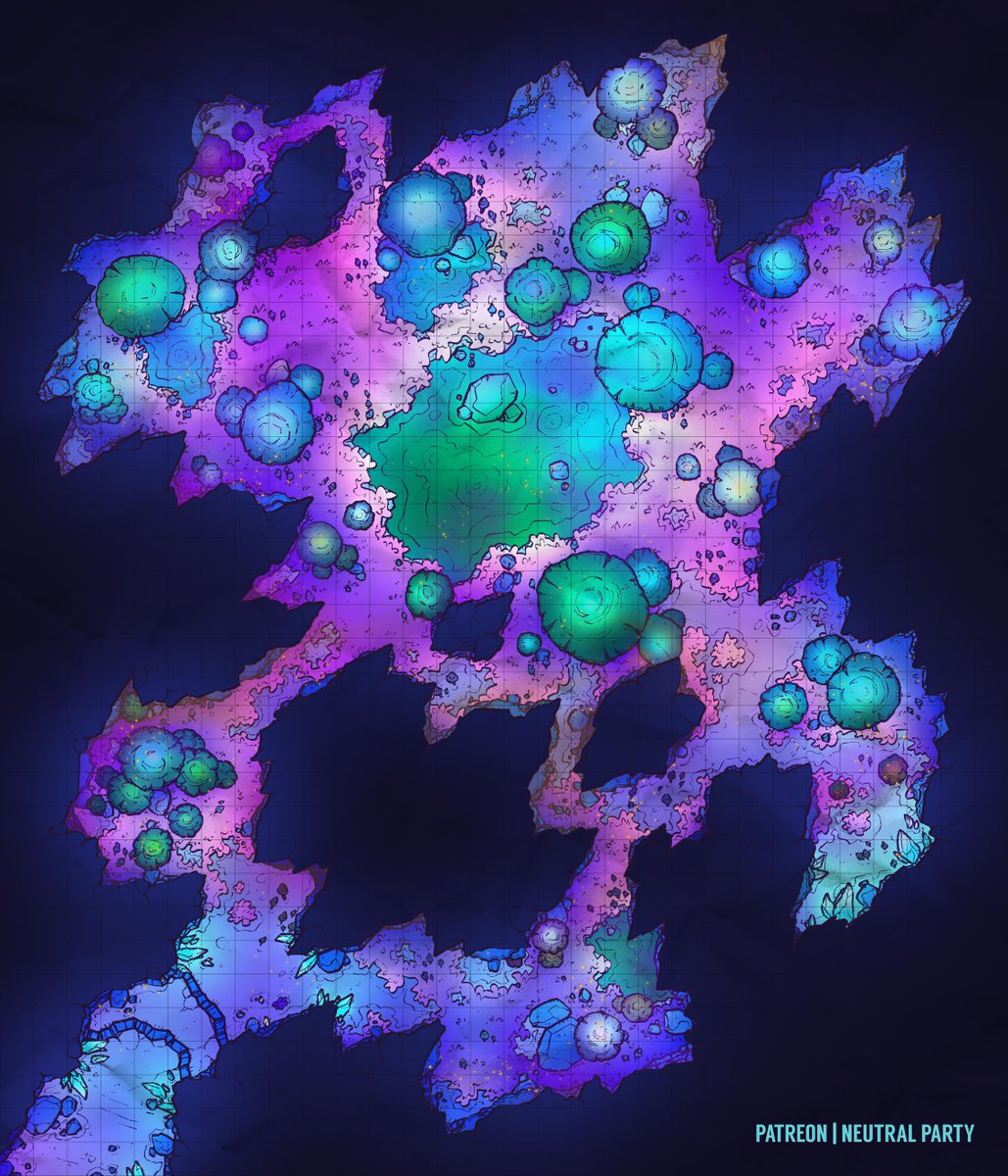 If you get in here with a wet-dry vac, set up a dehumidifier, and clear up some of the fungus then this could be a very homey little cave! If you're put off by the rough walls you can always drywall and install a drop ceiling, but honestly it's a great cave. #dnd #pathfinder