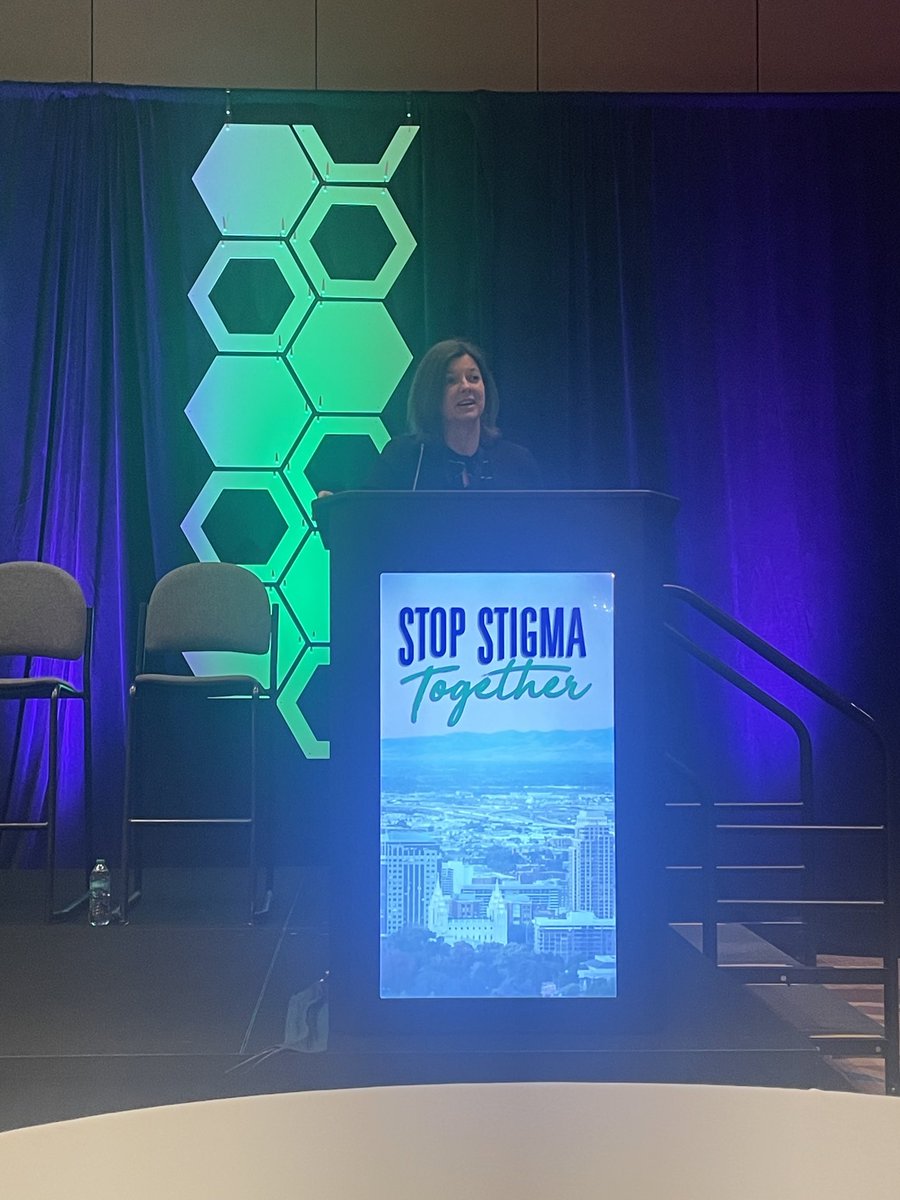 Rebecca Bagely CEO of the Kennedy Forum discussing policy initiatives to Stop Stigma