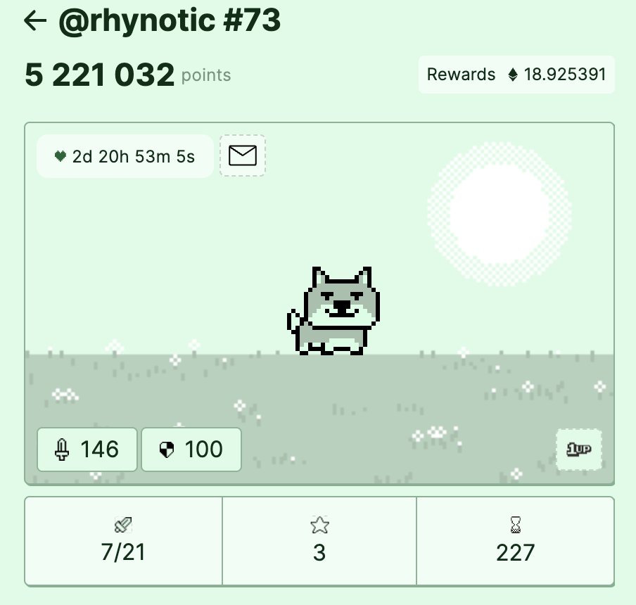 me and 100s of users made more money feeding our onchain pets than the average airdrop farmer even if they sum their 20 last airdrops combined

In most cases with $0 invested

The onchain pet is not advertised as a farm, doesn't have any inflation or promises an airdrop or yield.