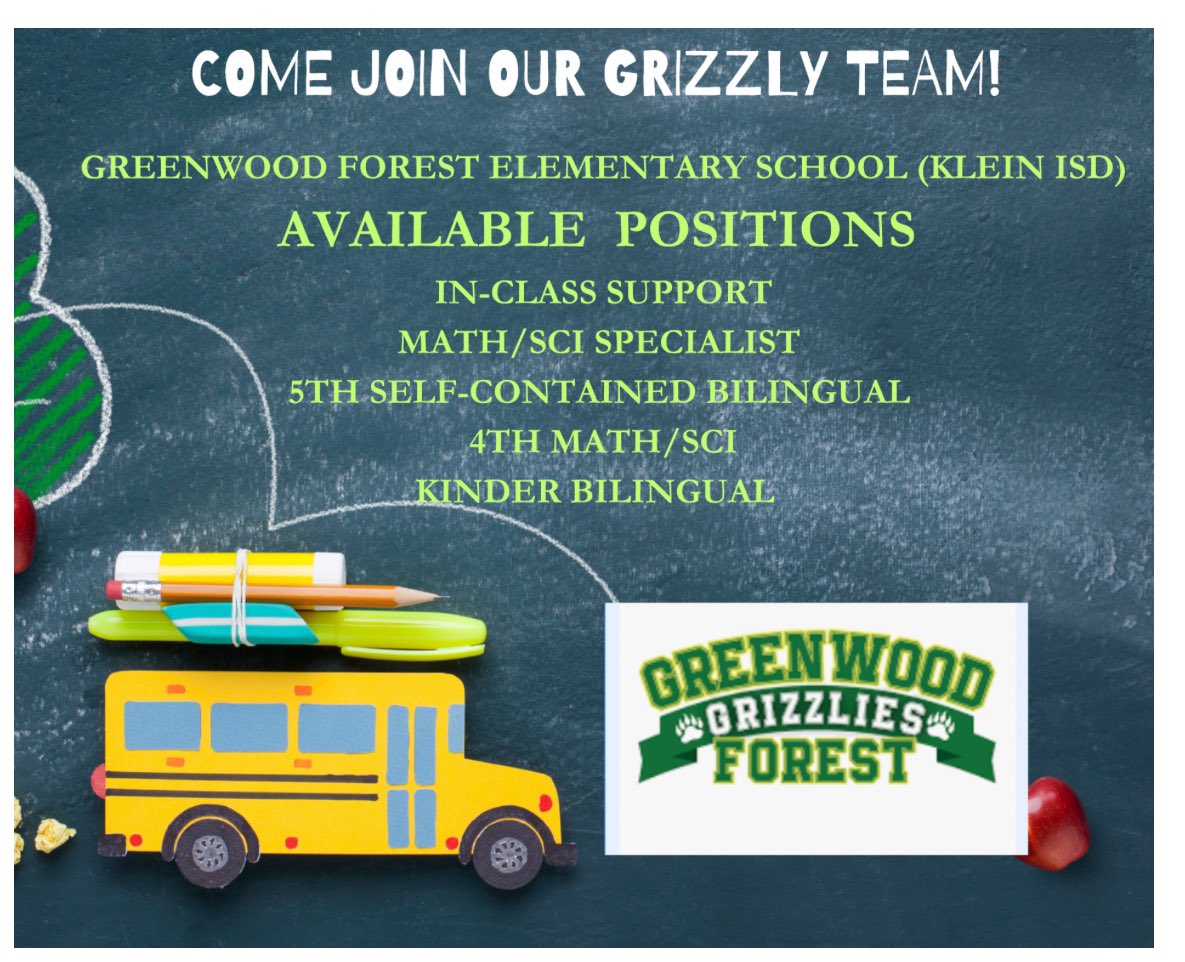 Dr. Kella Price (@kella_price) on Twitter photo RockSTAR 💫Teachers,
Are you still looking for a DYNAMIC TEAM where you can grow and be supported EACH & EVERY DAY?!?!? Visit kleinisd.net/careers! <a href="/GreenwoodKISD/">Greenwood Forest</a> #LevelUp RockSTAR 💫Teachers,
Are you still looking for a DYNAMIC TEAM where you can grow and be supported EACH & EVERY DAY?!?!? Visit kleinisd.net/careers! <a href="/GreenwoodKISD/">Greenwood Forest</a> #LevelUp