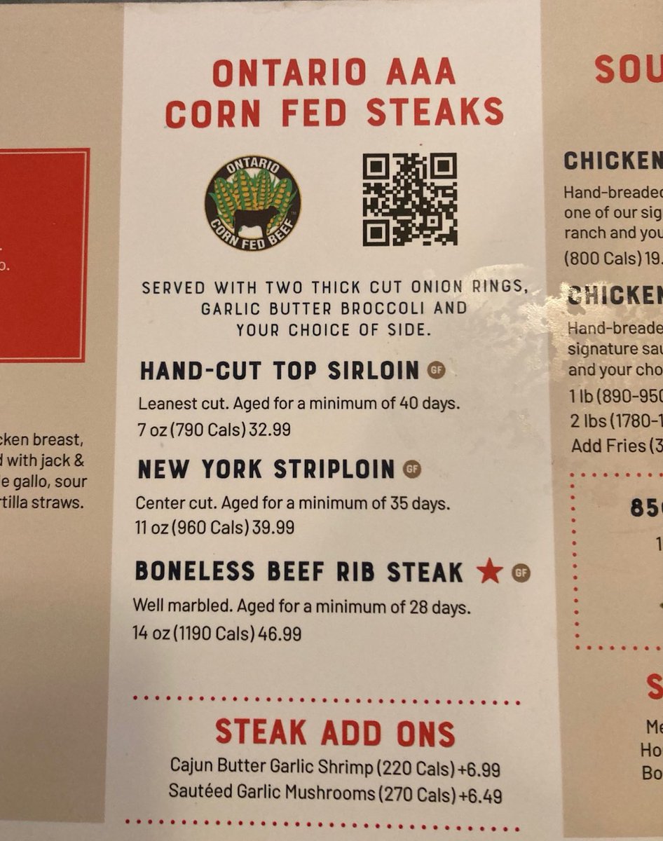 OntarioCornFedBeef (@oncornfedbeef) on Twitter photo Mike shared this message with us after visiting <a href="/lonestartxgrill/">Lone Star Texas Grill</a> in Ottawa & ordering the #OCFBEEF AAA Striploin Steak🥩
“One of the best striploins I’ve ever had”
“Very reasonable price . This plate could easily have gone for $75 elsewhere”
“This needs to be promoted!” Mike shared this message with us after visiting <a href="/lonestartxgrill/">Lone Star Texas Grill</a> in Ottawa & ordering the #OCFBEEF AAA Striploin Steak🥩
“One of the best striploins I’ve ever had”
“Very reasonable price . This plate could easily have gone for $75 elsewhere”
“This needs to be promoted!”